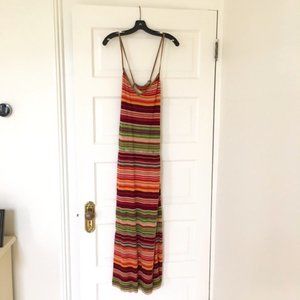 Polo Ralph Lauren Striped Knit Dress with Suede Straps